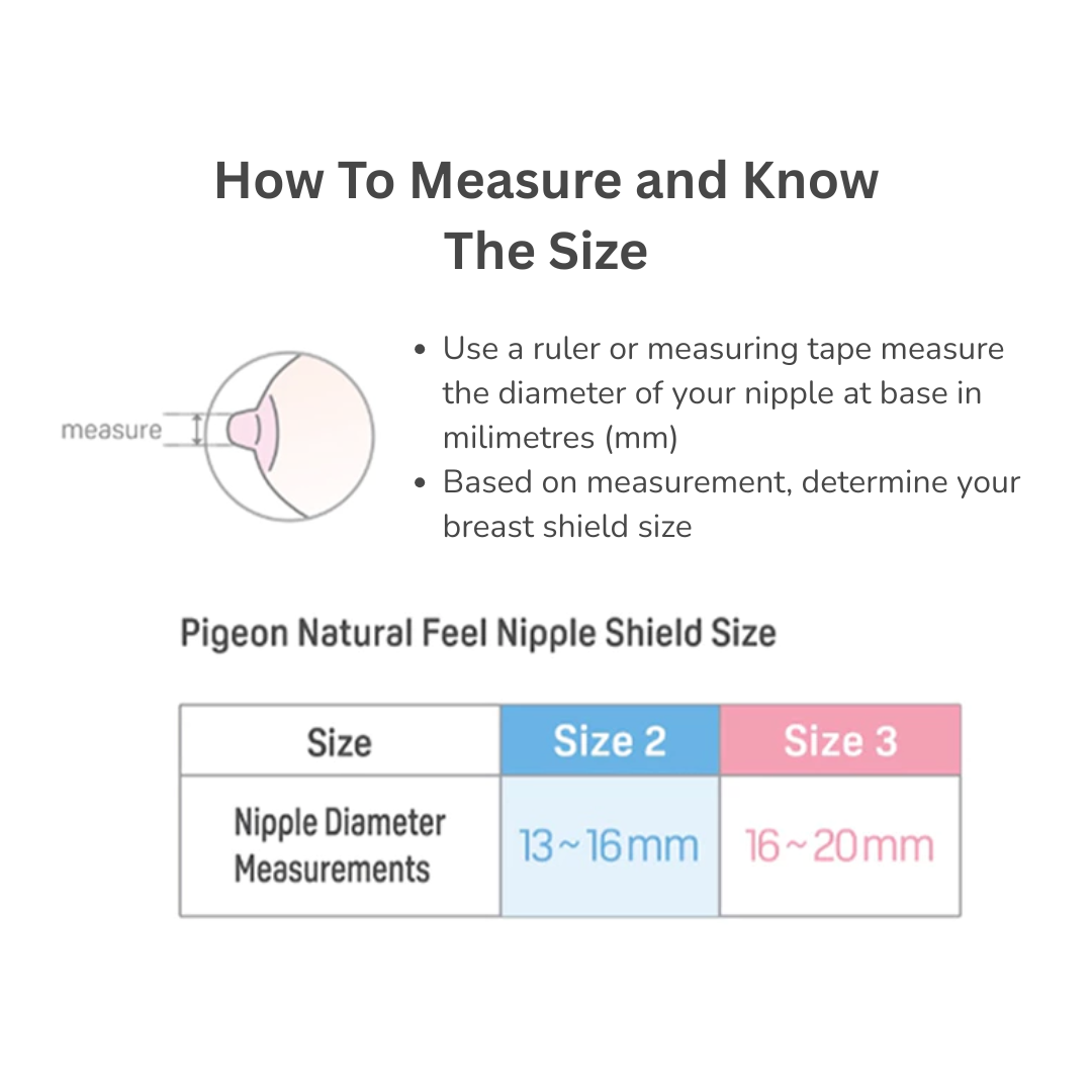 PIGEON Nipple Shield Size 2 (13-16mm) / Size 3 (16-20mm) - 2 pcs| Breastfeeding