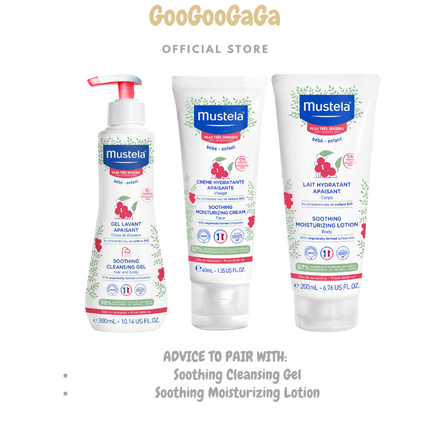 MUSTELA Soothing Moisturizing Cream Face For Very Sensitive Skin 40ml | Baby Skincare