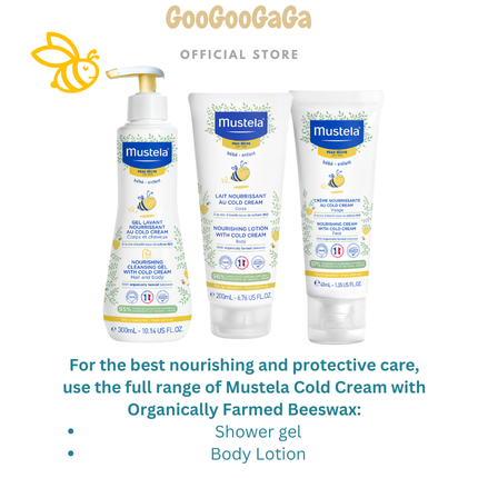 MUSTELA Nourishing Cream Face with Cold Cream & Beeswax (Dry Skin)| Baby Skincare