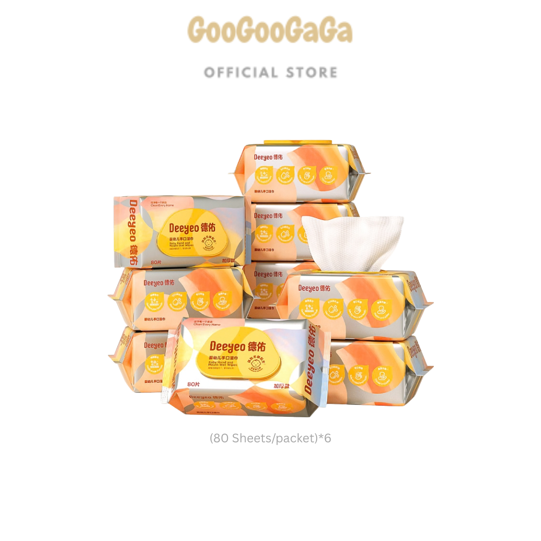 DEEYEO Baby Hand & Mouth Wet Wipes (Wet Tissues) 10sheets | Cleaning & Sanitiser