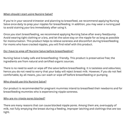 BUDS ORGANIC Nursing Salve 15ml (nipple cream) | Breastfeeding Moms