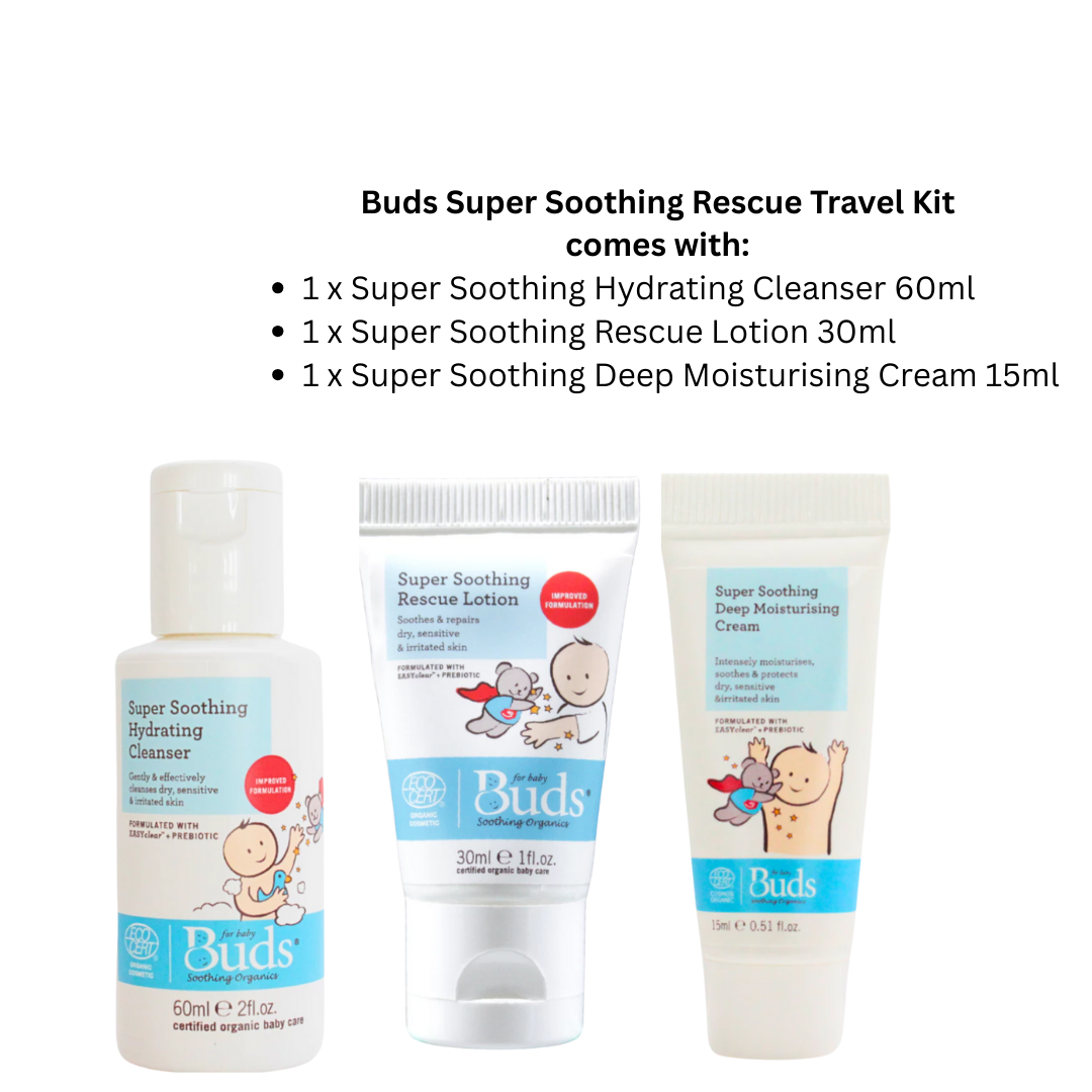 BUDS ORGANIC Super Soothing Rescue Travel Kit | Baby Skincare