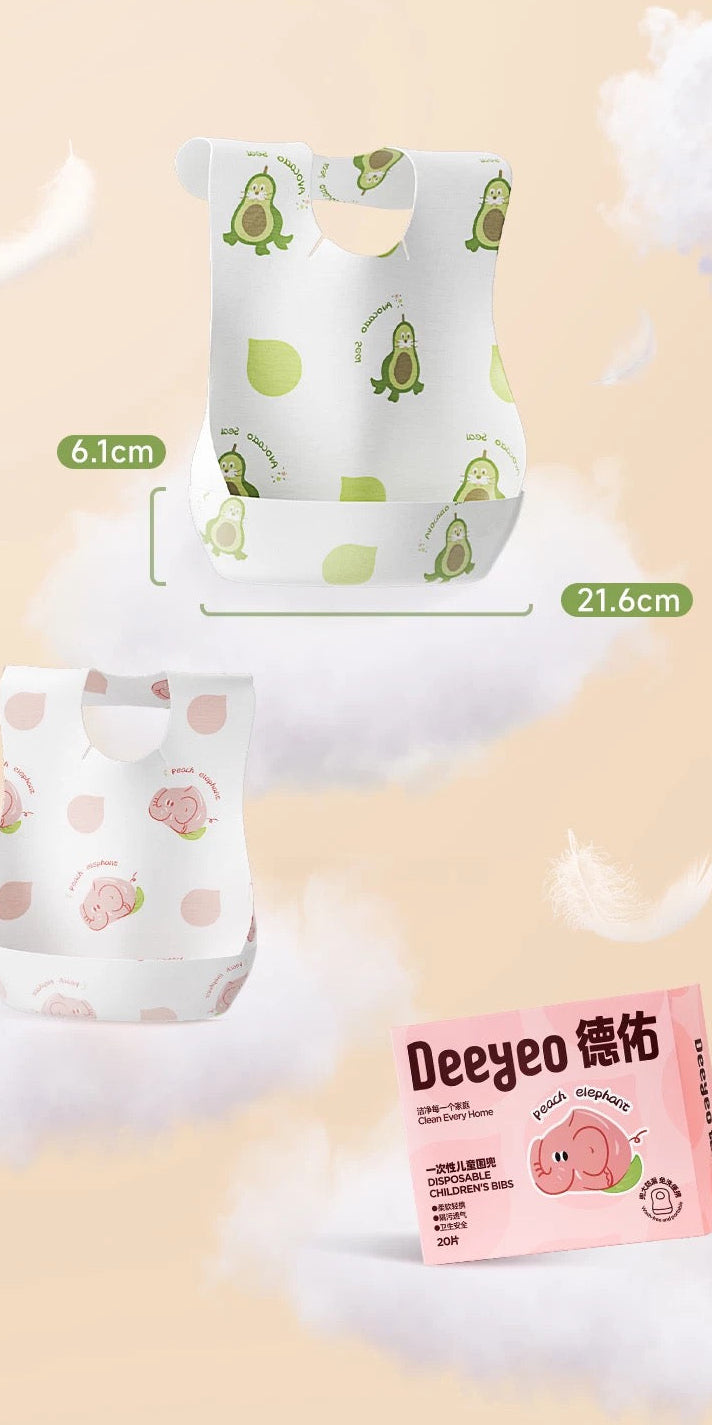 DEEYEO Disposable Baby Bib (Baby Solid stage Feeding & Outing Needs) | Feeding