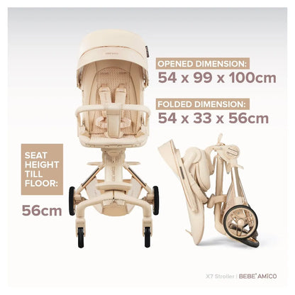 [PRE-ORDER] BEBE' AMICO X7 Stroller  | Nursery & Baby Gear