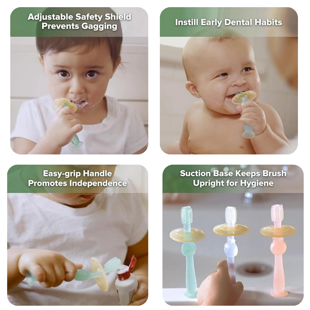 Haakaa 360° Silicone Toothbrush (6 months+) | Baby Skincare