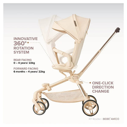 [PRE-ORDER] BEBE' AMICO X7 Stroller  | Nursery & Baby Gear