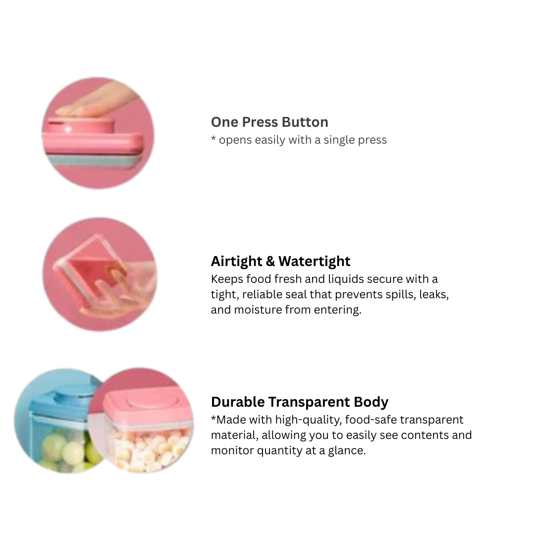 ANKOU Air Tight Food Container - Square Mini Portable (320ml) | Feeding Essentials