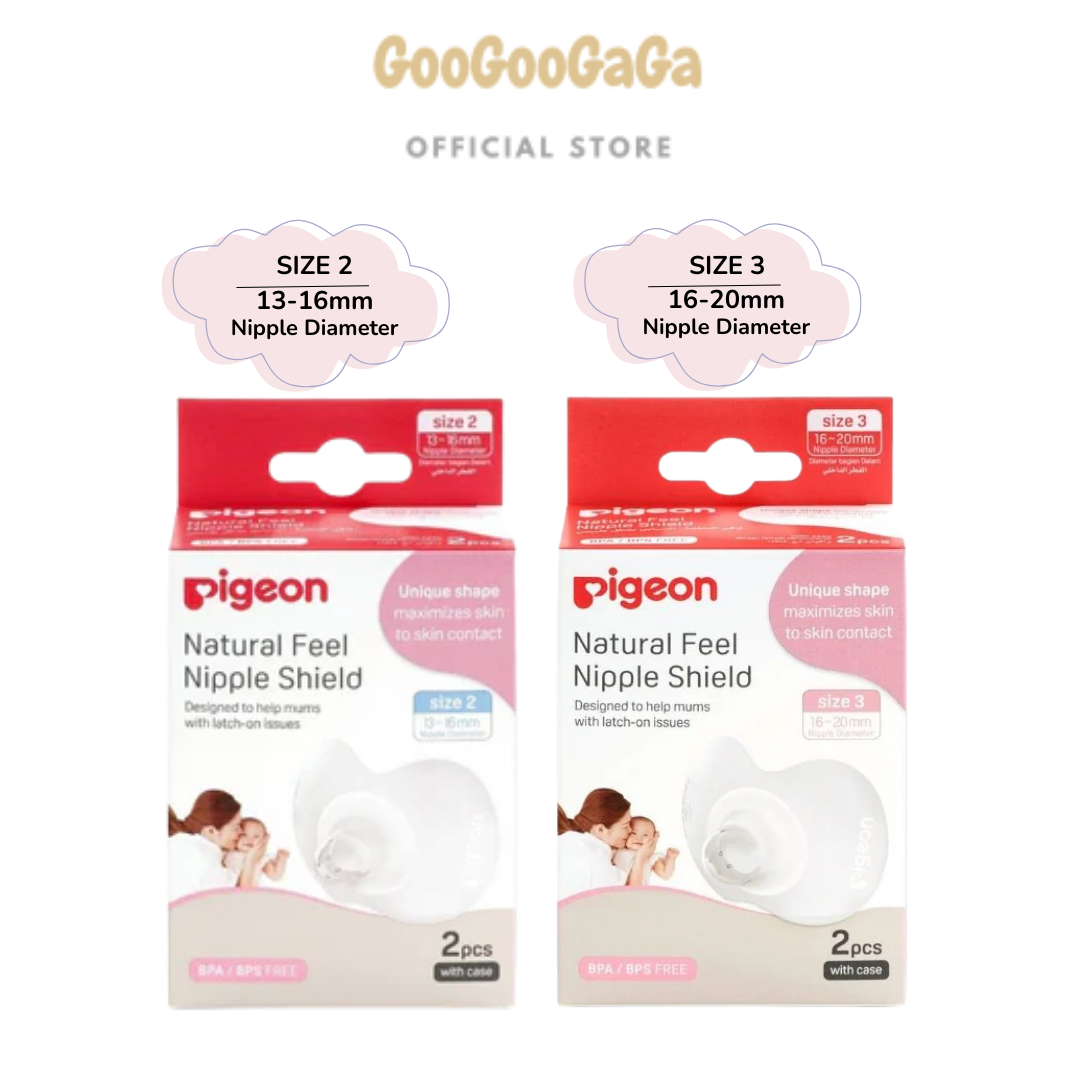 PIGEON Nipple Shield Size 2 (13-16mm) / Size 3 (16-20mm) - 2 pcs| Breastfeeding