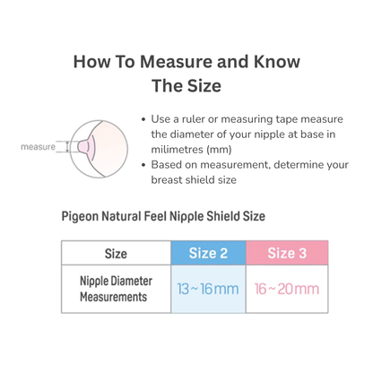 PIGEON Nipple Shield Size 2 (13-16mm) / Size 3 (16-20mm) - 2 pcs| Breastfeeding