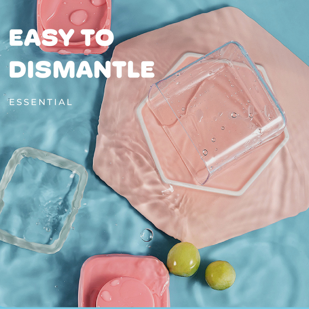 ANKOU Air Tight Food Container - Square Mini Portable (320ml) | Feeding Essentials