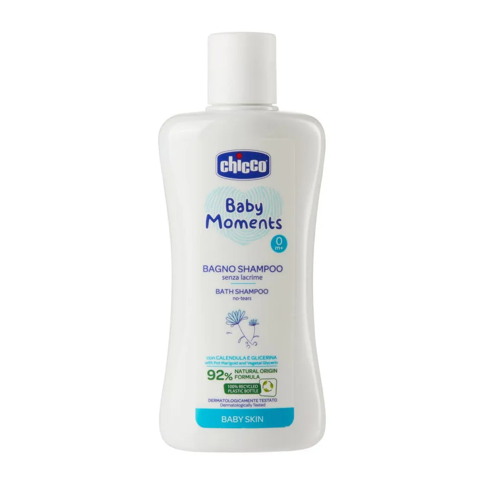 CHICCO Baby Moment Body Wash and Shampoo (Newborn & Baby)| Baby Skincare