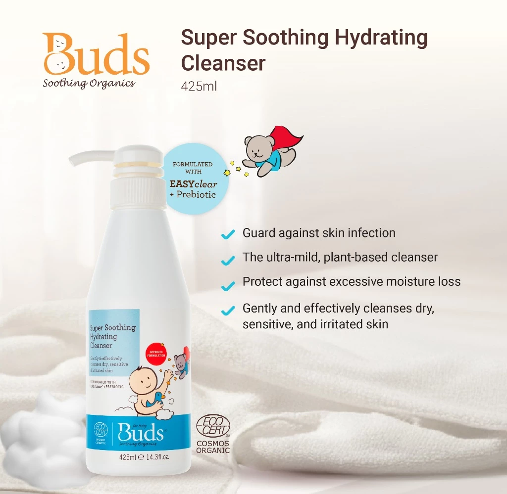 BUDS ORGANIC Super Soothing Hydrating Cleanser (Body Wash) | Baby Skincare
