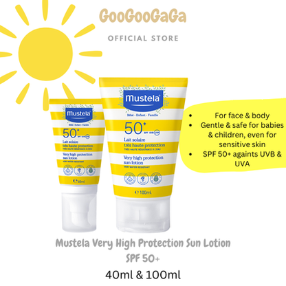 MUSTELA Very High Protection Sun Lotion [SPF 50+] Sunblock | Baby Skincare