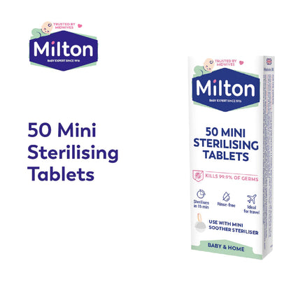 MILTON Mini Sterilizing Tablets - 50s | Cleaning & Sanitiser