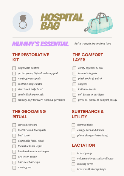 Ultimate Hospital Bag Essentials Set | Hospital Bag Checklist Bundle (Must have!)