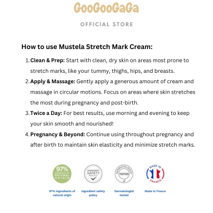MUSTELA Stretch Mark Relief Cream | Pregnancy & Post-Birth Care