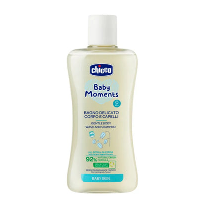 CHICCO Baby Moment Gentle Body Wash and Shampoo (newborn & baby)| Baby Skincare