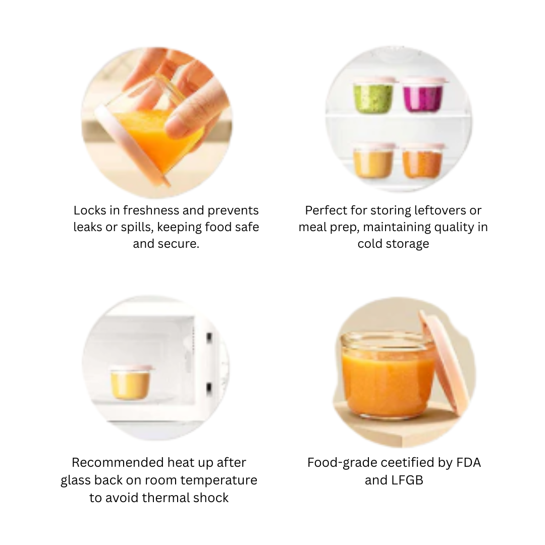 ANKOU 4 in 1  Mini Glass Container - (75ml) | Feeding Essentials