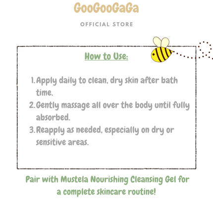 MUSTELA Nourishing Lotion with Cold Cream & Beeswax (Dry Skin)| Baby Skincare