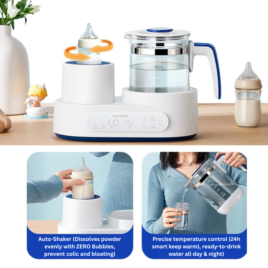 BEARDODO 3-in-1 Baby Kettle, Milk Warmer & Milk Shaker | Baby Feeding Gear