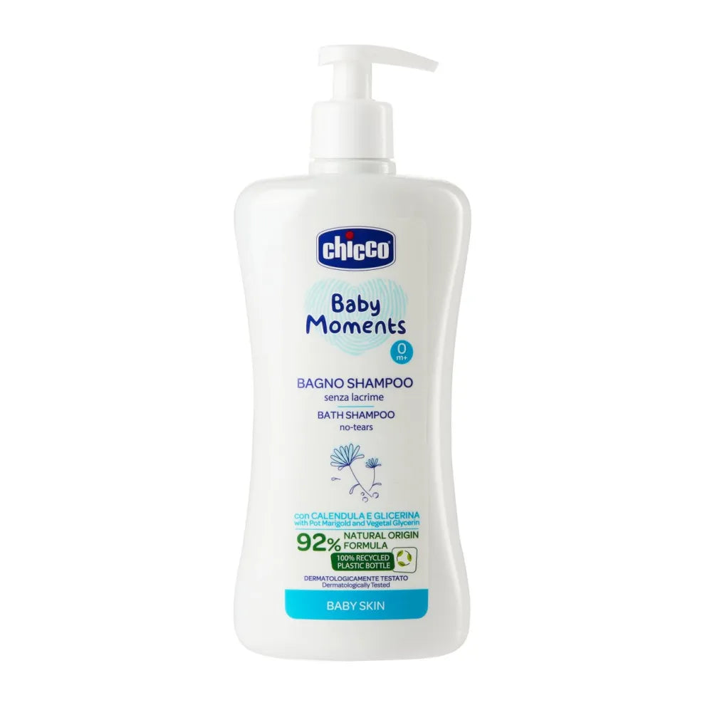CHICCO Baby Moment Body Wash and Shampoo (Newborn & Baby)| Baby Skincare