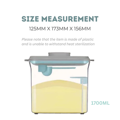 ANKOU Air Tight Milk Powder Container with Scraper - Rectangle | Feeding Essentials