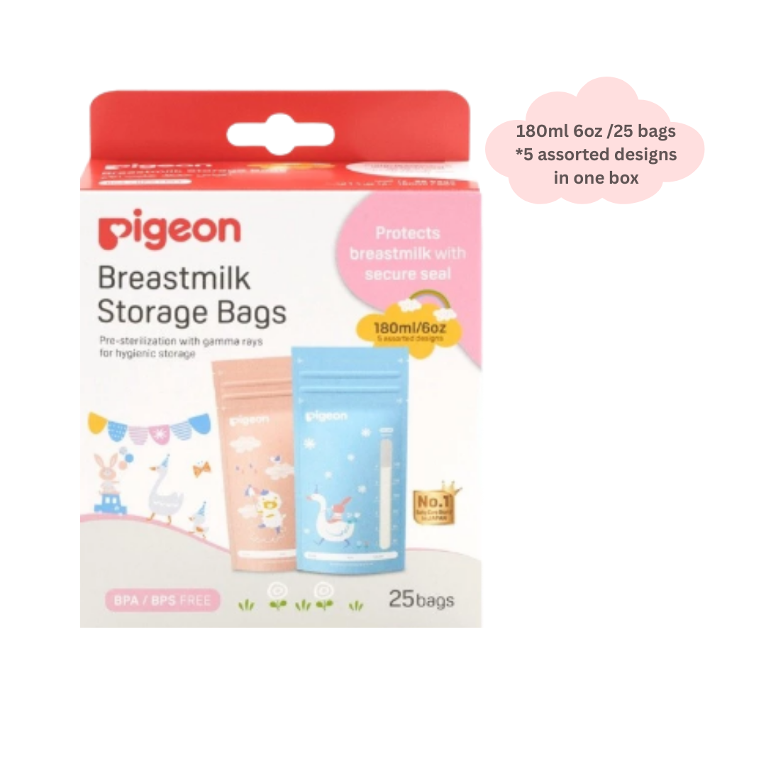 PIGEON Breastmilk Storage Bags (120ml / 180ml) | Baby Feeding Essentials