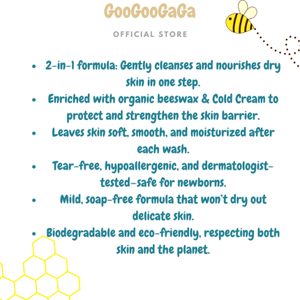 MUSTELA Nourishing Cleansing Gel with Cold Cream & Beeswax (Dry Skin)| Baby Skincare