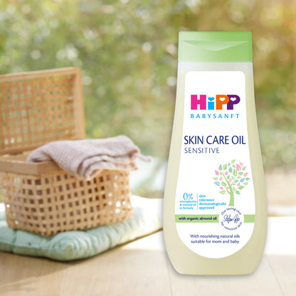 HIPP Babysanft Skincare Oil With Organic Almond Oil (200ml)  | Baby Skincare