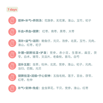 Post-Confinement | 7-Day Homecoming Herbal Soup Package 月子药材汤包