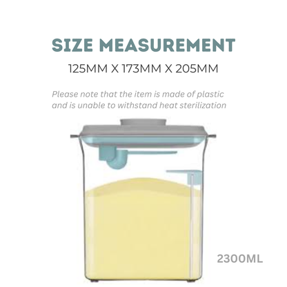ANKOU Air Tight Milk Powder Container with Scraper - Rectangle | Feeding Essentials