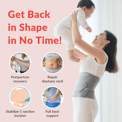 MAMAWAY Nano Bamboo Postnatal Recovery & Support Belly Band | Postnatal Essential