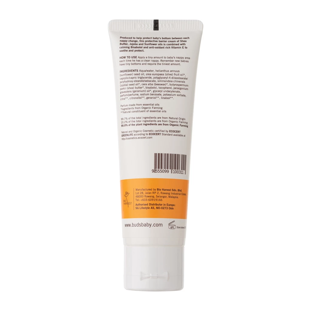 BUDS ORGANIC Nappy Time Change Cream–Diaper Rash Reliefs | Baby Skincare