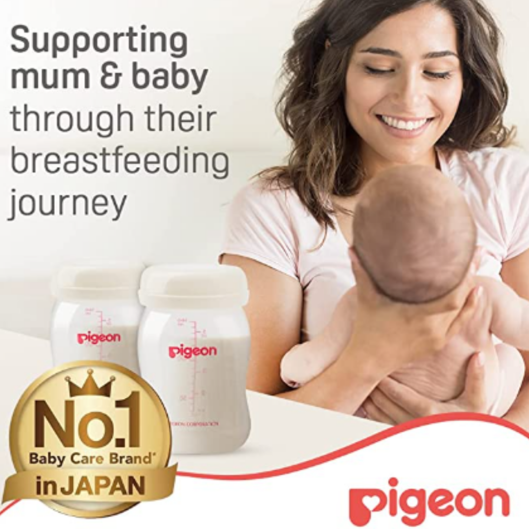 PIGEON Wide Neck Breastmilk Storage Bottle PP  (160ml / 3 bottle) | Baby Feeding Essentials