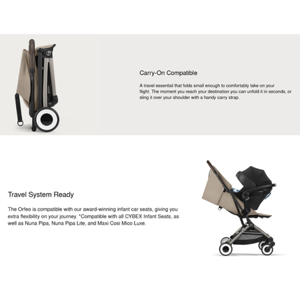 [PRE-ORDER] CYBEX Gold Orfeo Stroller (Compact Stroller)  | Nursery & Baby Gear