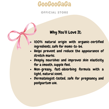 MUSTELA Organic Stretch Marks Oil 105ml | Pregnancy & Post-Birth Care