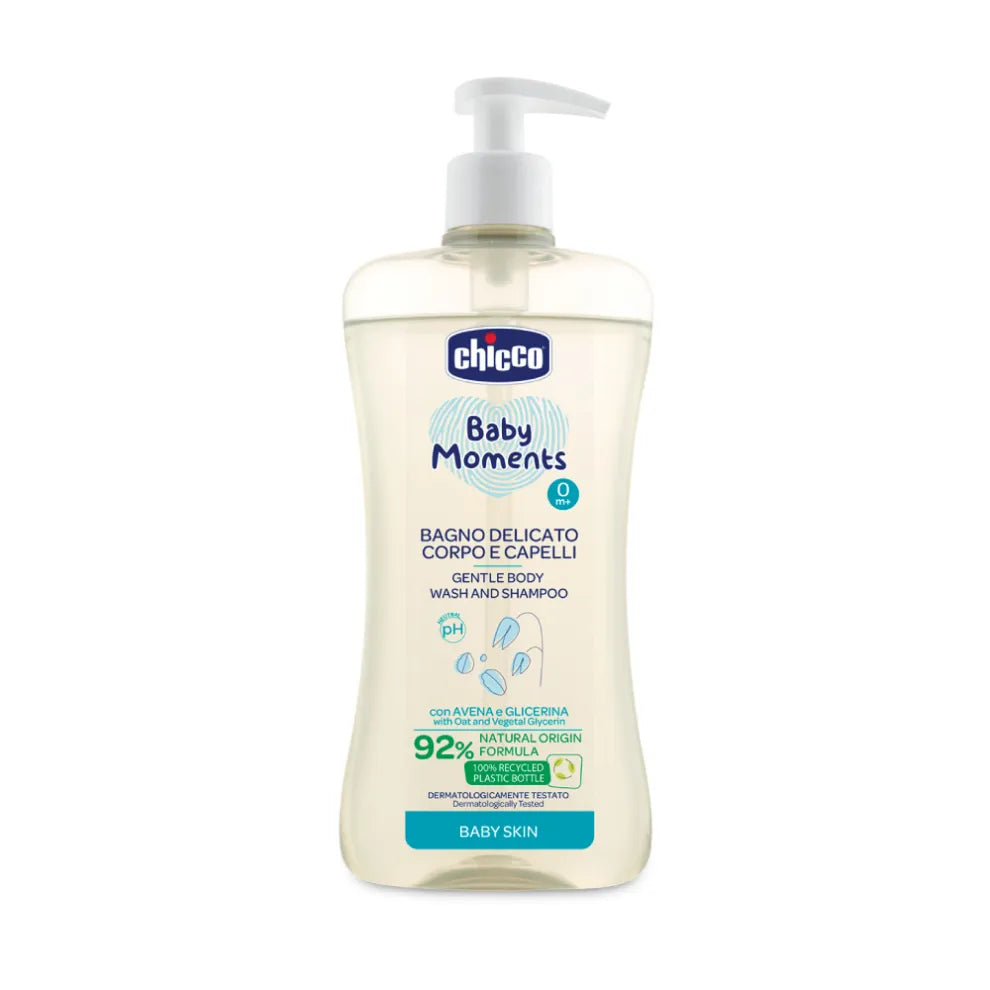 CHICCO Baby Moment Gentle Body Wash and Shampoo (newborn & baby)| Baby Skincare