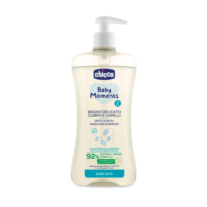 CHICCO Baby Moment Gentle Body Wash and Shampoo (newborn & baby)| Baby Skincare