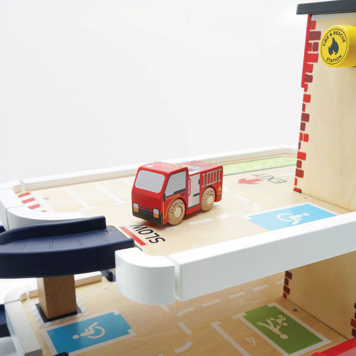 [Pre-Order]Le Toy Van Fire & Rescue Wooden Garage | Wooden Toy
