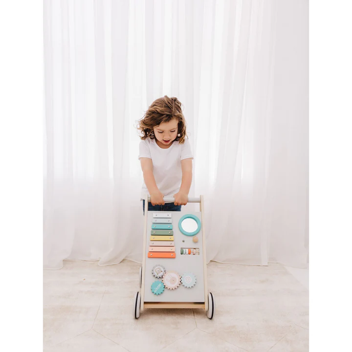 (PRE-ORDER) Bubble Wooden Activity Play Walker  | Play & Activity Essentials