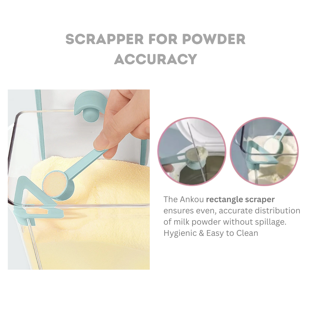 ANKOU Air Tight Milk Powder Container with Scraper - Rectangle | Feeding Essentials