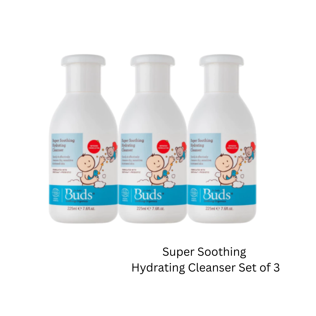BUDS ORGANIC Super Soothing Hydrating Cleanser Triple Pack | Baby Skincare