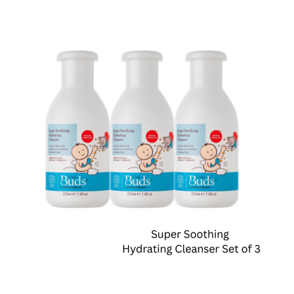 BUDS ORGANIC Super Soothing Hydrating Cleanser Triple Pack | Baby Skincare