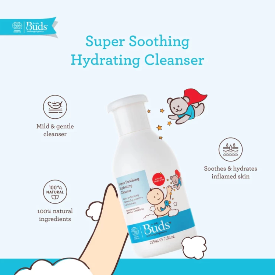 BUDS ORGANIC Super Soothing Hydrating Cleanser Triple Pack | Baby Skincare
