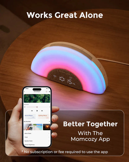 MOMCOZY DreamSync Tech™ Smart Baby Sound Machine| Baby Care Essential