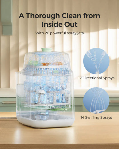 MOMCOZY KleanPal Pro Baby Bottle Washer and Sterilizer | Baby Steriliser & Warmer