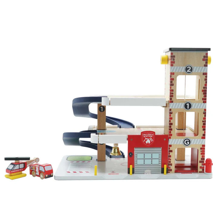 [Pre-Order]Le Toy Van Fire & Rescue Wooden Garage | Wooden Toy