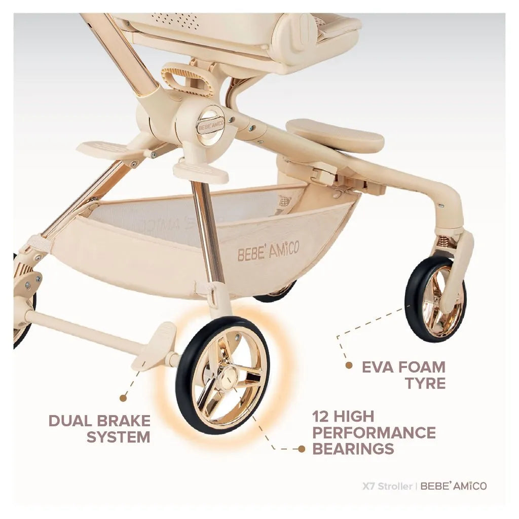 [PRE-ORDER] BEBE' AMICO X7 Stroller  | Nursery & Baby Gear