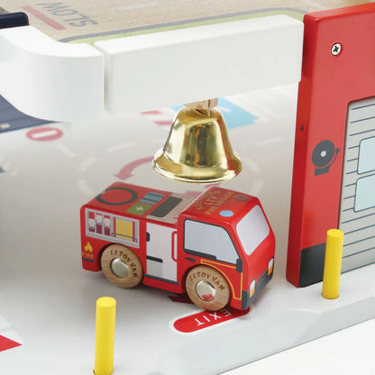 [Pre-Order]Le Toy Van Fire & Rescue Wooden Garage | Wooden Toy