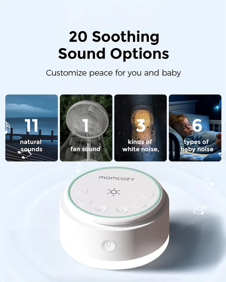 MOMCOZY Portable Baby Sound Machine | Baby Care Essential